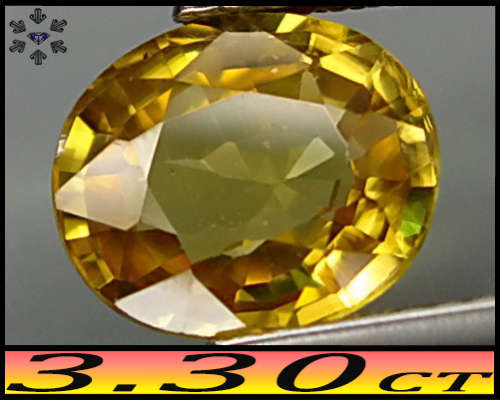 3.30ct Natural Intense Yellow Zircon Gem - VS - Rare Tanzania Modern Facet Oval