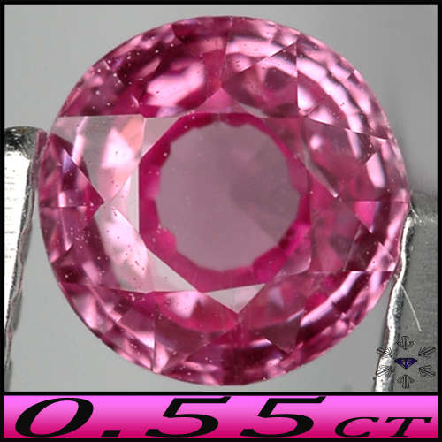 0.45ct Fancy Pink Round Sapphire - VS - Clean Tanzania Gem (Heated)