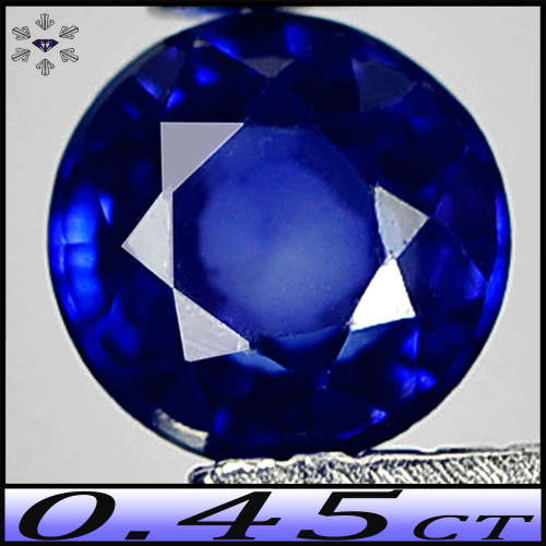 0.45ct Tanzania Royal Blue Sapphire - VVS - Natural Brilliant Round Gem (Gently Heated)