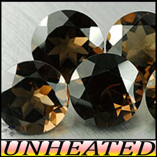 3.00ct Two Intense Smoked Quartz Gems - VVS  - Matching Pair Minas Gerais Rounds