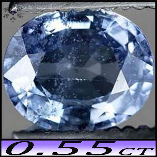 0.55ct Light Bluish Medium Purple Sapphire - SI - Unheated Fancy Ceylon Oval Gem