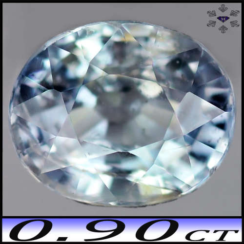 0.90ct Brilliant Light Blue Winza Sapphire - SI - Natural Unheated Oval Gemstone