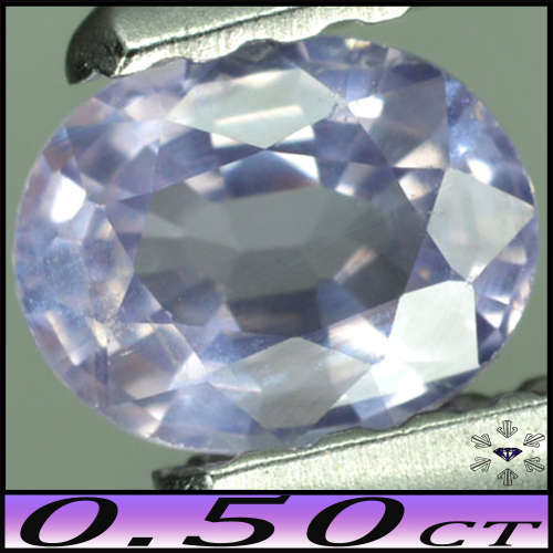 0.50ct Fancy Titanium Pink Sapphire Gem - VVS - Brilliant Winza Tanzanie Oval (Heated)