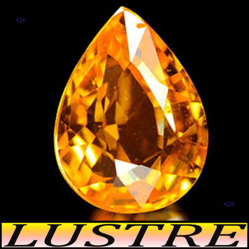 1.05ct Fancy Vivid Orange Sapphire - SI - Brilliant Facet Pear Gem (Heated)