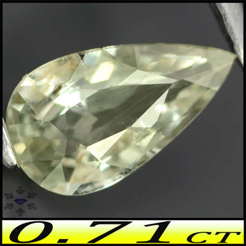 0.71ct Songea Light Yellow Sapphire - VS - Unheated Natural Tanzanian Pear Gem