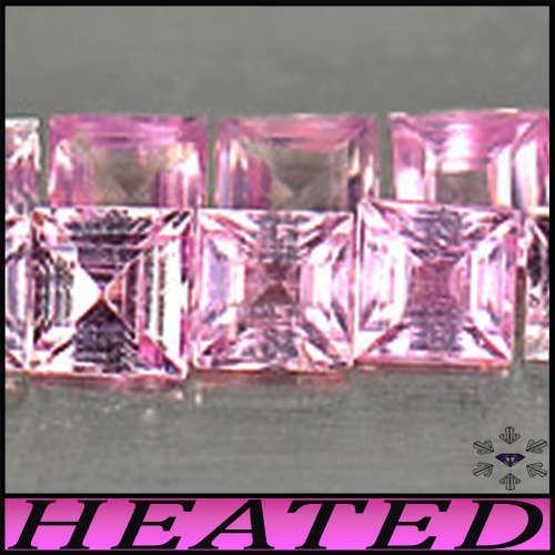 0.51ct Medium Deep Pink Sapphire - VS - Ten Tanzania Stepoed Gems (Heated)