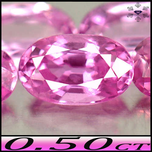 0.50ct Two Medium Deep Pink Sapphire - VS - Pair Clean Tanzania Ovals (Heated)