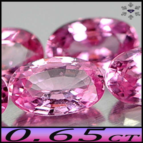 0.65ct Two Fancy Medium Deep Pink Sapphire - VVS - Clean Tanzania Oval Pair (Heated)