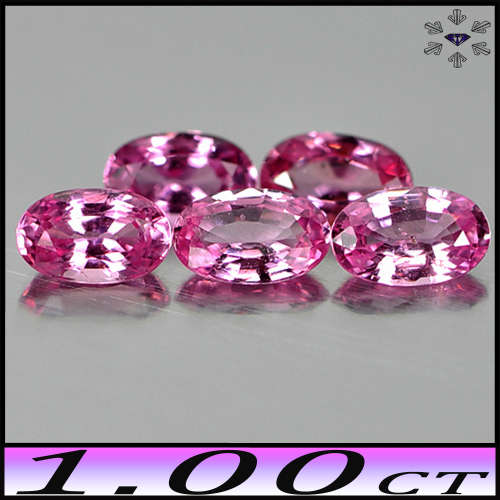 1.00ct Three Medium Pink Sapphire Gems - VS - Matching Parcel Winza Ovals (Heated)