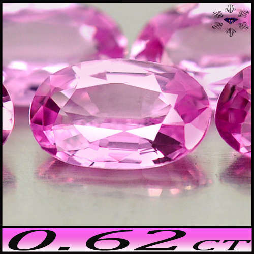 0.62ct Medium Deep Pink Sapphire Pair - VVS - Two Tanzania Ovals (Gentle Heat)