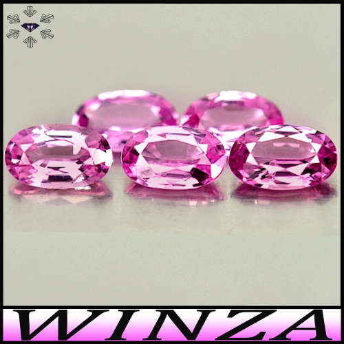 0.61ct Pair Medium Pink Sapphire Ovals - VS - Two Tanzania Matching Gems (Gentle Heat)