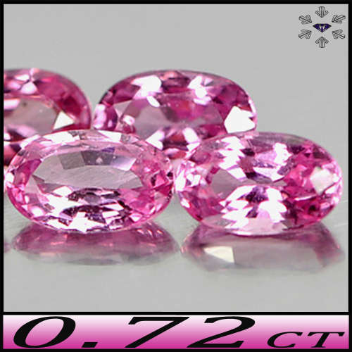 0.72ct Medium Deep Pink Matching Sapphire - VS - Two Winza Oval Gems (Gentle Heat)