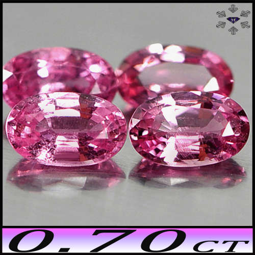 0.70ct Two Matching Vvid Pink Sapphire - VS - Winza Oval Gem Pair (Gentle Heat)