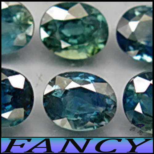 1.12ct Two Blue Green Sapphire Gems - SI - Matching Madagascan Ovals (Gentle Heat)