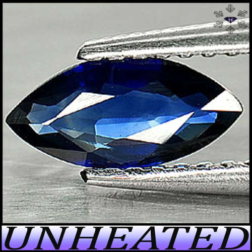 0.60ct Medium Deep Blue Madagascar Sapphire - SI - Maginificient Natural Marquise Gem