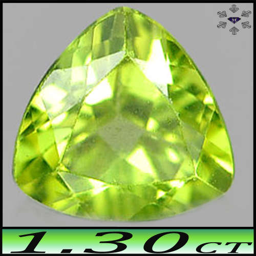 1.30ct Pair Unheated Pakistan Green Peridot - VS - Two Matching Modern Fancy Trilliants