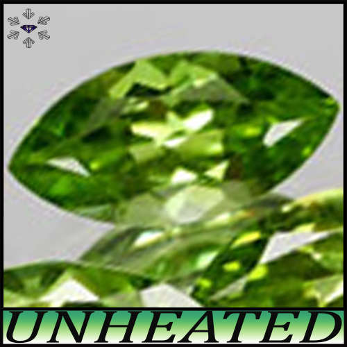 0.95ct Unheated Vivid Green Peridot - VVS - Thailand Fancy Marquise Gemstone