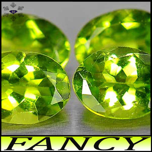 1.50ct Pair Unheated Green Peridot Gems - VS - Two Matching Pakistan Modern Fancy Ovals