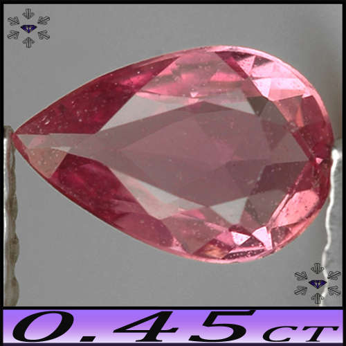 0.45ct Medium Deep Pink Sapphire Gem - VVS - Winza Tanzania Pear (Gentle Heat)