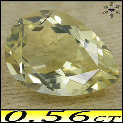 0.56ct Medium Light Yellow Sapphire Gem - SI - Tanga Tanzania Pear (Gentle Heat)