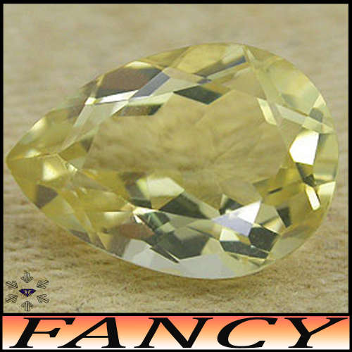 0.55ct Lovely Light Yellow Sapphire Gem - SI - Tanzania Fancy Facet Pear (Heated Gently)