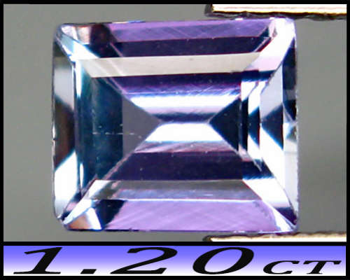 1.20ct Unheated Fancy Multi-Colour Tanzanite - VVS - Intense Purple-Blue-Green Princess