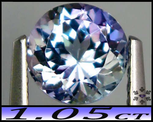 1.05ct Rare Unheated Multi-Colour Tanzanite - VS - Natural Arusha Fancy Round Gem