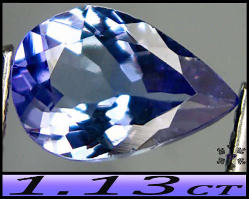 1.13ct Unheated Multi-Colour Tanzanite Gem - VS - Natural Modern Fancy Mixed Pear