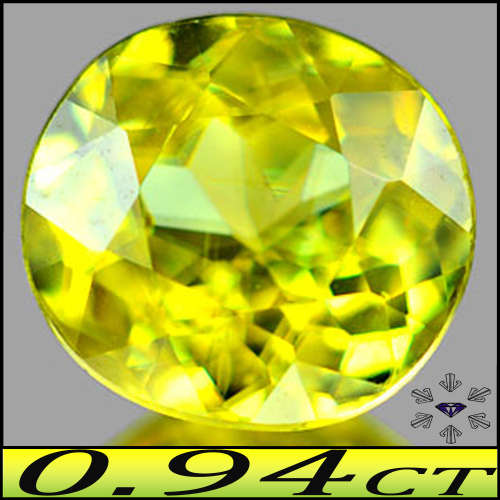 0.94ct Madagascan Unheated Titanium Sphene - VS - Oval Multi Colour Vivid Spark Gem