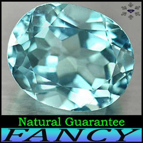 5.33ct Pastel Blue Brazilian Topaz - VVS - Minas Gerais Untreated Fancy Oval