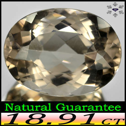 18.91ct Unheated Brown Smoked Quartz - VVS  - Natural Minas Gerais Oval Gem