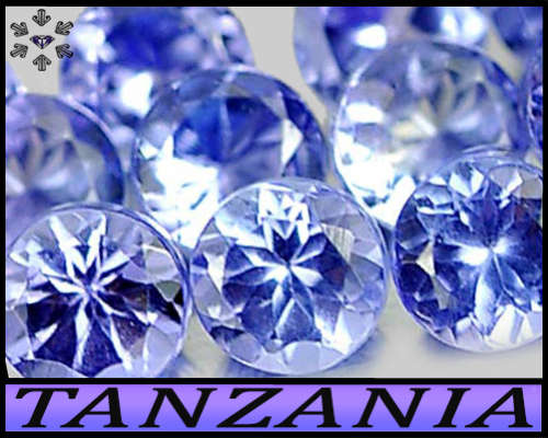 0.84ct Five Natural Violetish Blue Tanzanite - VS - Parcel Matching Round Gems (Gentle Heat)