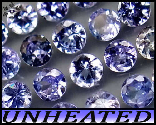 1.55ct Ten Arusha Purplish Deep Blue Tanzanite - VS - Matching Fancy Round Natural Gems