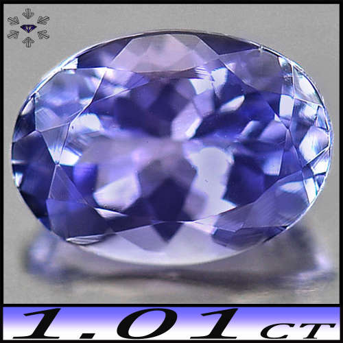 1.01ct Internally Flawless Brilliant Tanzanite - IF - Perfect Intense Violet Deep Blue Oval