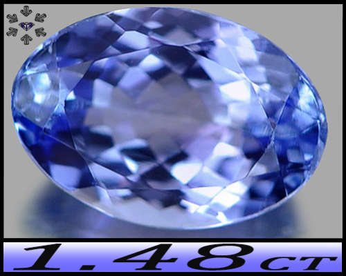 1.48ct Violetish Intense Blue Arusha Tanzanite - VS - Natural Fancy Oval (Heated Gently)