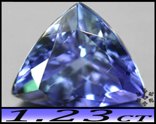 1.23ct Intense Violet Vivid Blue Tanzanite - VVS - Natural Fancy Arusha Trilliant (Gentle Heat)