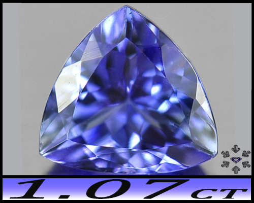 1.07ct Vivid Violet Vivid Blue Tanzanite - VVS - Natural Fancy Facet Trilliant (Gentle Heat)