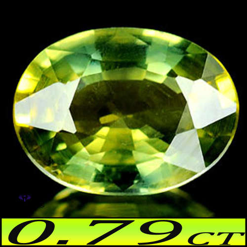 0.79ct Thailand Yellow Green Sapphire - VS - Natural Modern Oval (Gentle Heat)