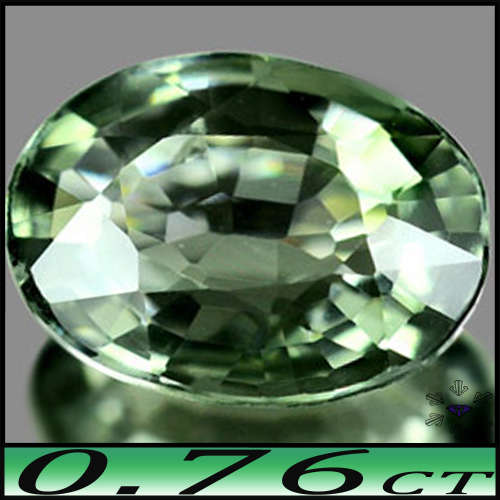 0.76ct Unheated Intense Green Sapphire -  SI - Natural Fancy Tanzania Oval