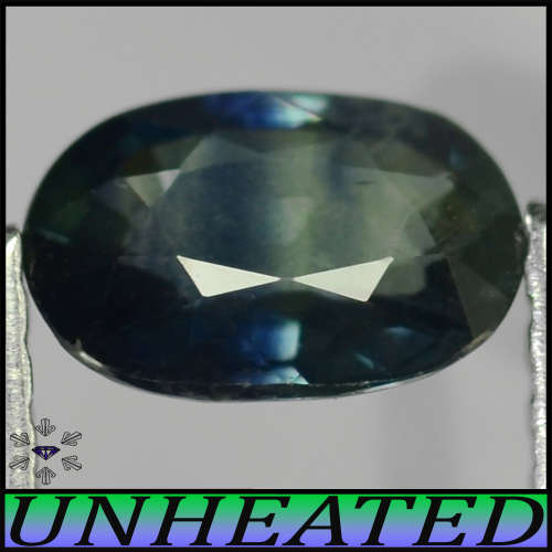 0.61ct Natural Greenish Blue Sapphire - SI - Lustreous Untreated Oval Gem