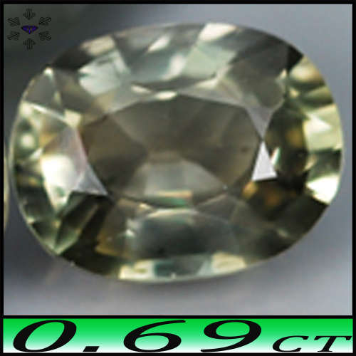 0.69ct Tanzania Olive Green Sapphire - SI - Natural Fancy Oval (Heated Gently)