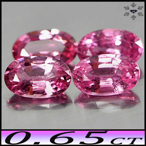 0.65ct Two Vivid Pink Fancy Sapphire - VVS - Pair Ceylon Oval Gems (Gentle Heat)