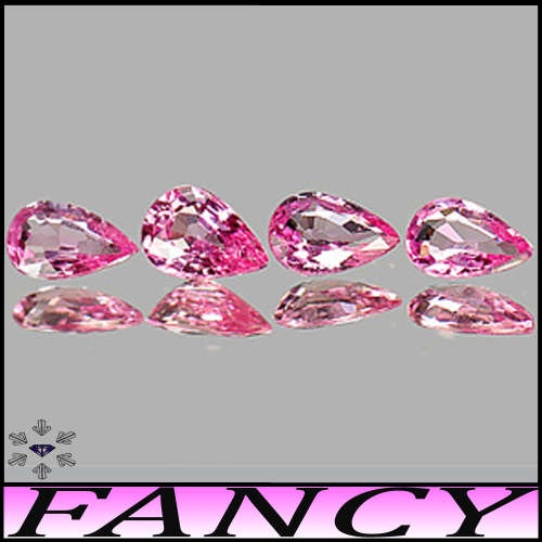 1.03ct Two Madagascan Deep Pink Sapphires - VS - Matching Rare Natural Pair Pears (Heated)