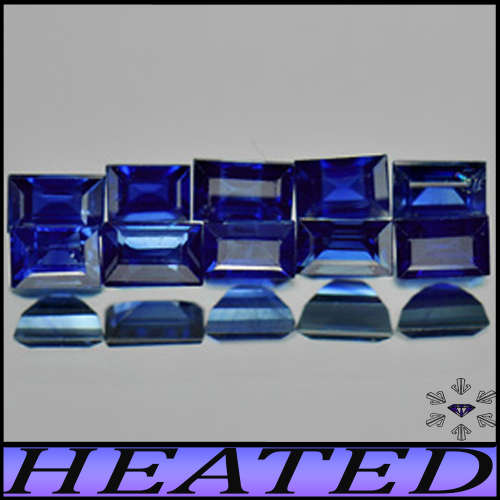 0.51ct Five Matching Vivid Blue Sapphire - VVS - Tanzania Parcel Baguette Gems