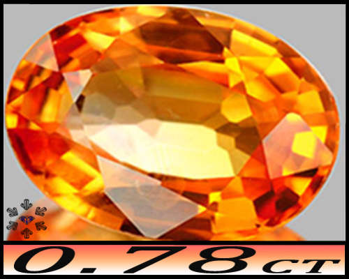 0.78ct Vivid Orange Songea Sapphire - VS - Pristine Oval Gem (Gentle Heat)