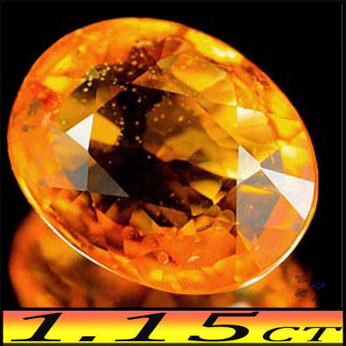 1.15ct Stunning Natural Songea Sapphire Gem - SI - Awsome Vivid Orange Oval (Gentle Heat)