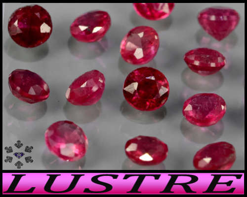 1.03ct Five Mixed Purplish Red Pink Ruby Gems - SI - Natural Round Gem Parcel (Heated)