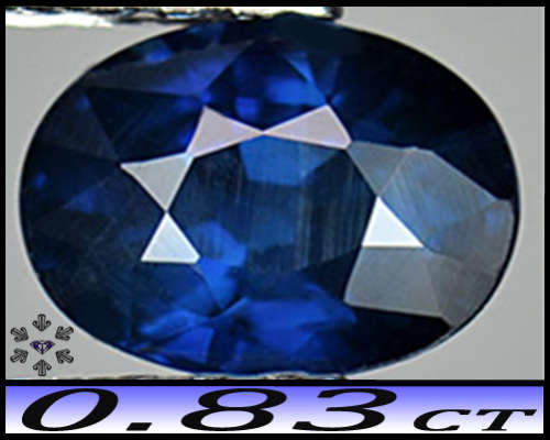 0.83ct Thailand Deep Blue Sapphire - SI - Natural Mixed Oval (Gentle Heat)