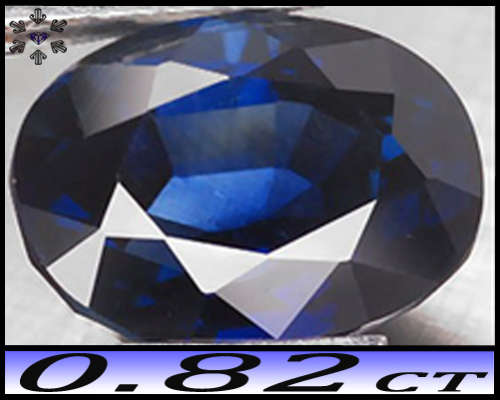 0.82ct Medium Deep Blue Unheated Sapphire - VS - Natural Thailand Oval Gemstone