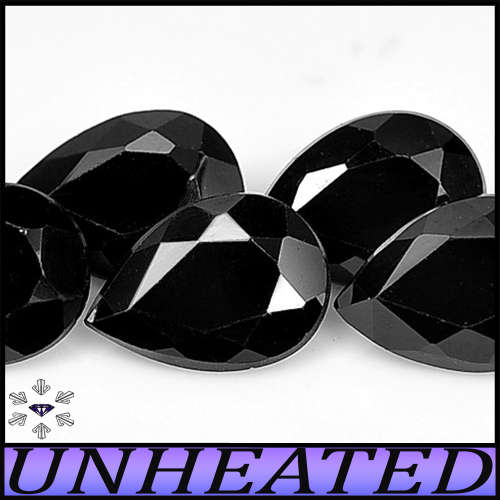 1.55ct Two Fancy Sri-Lanka Spinel Gems - Pair of Diamond Black Opaque Pears